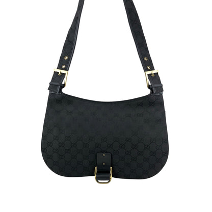GUCCI GG Canvas Shoulder bag Black Vintage p4jxj7