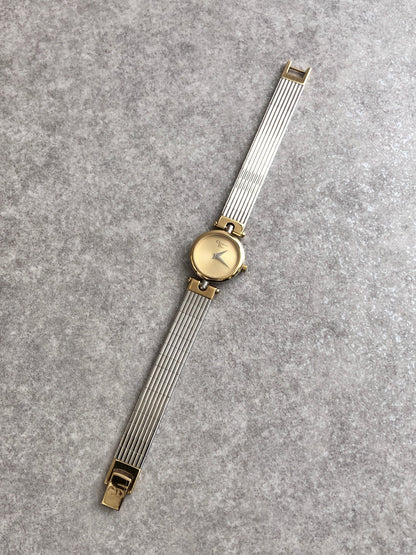 Christian Dior Quartz Watch Silver×Gold 3025 Vintage mw5525