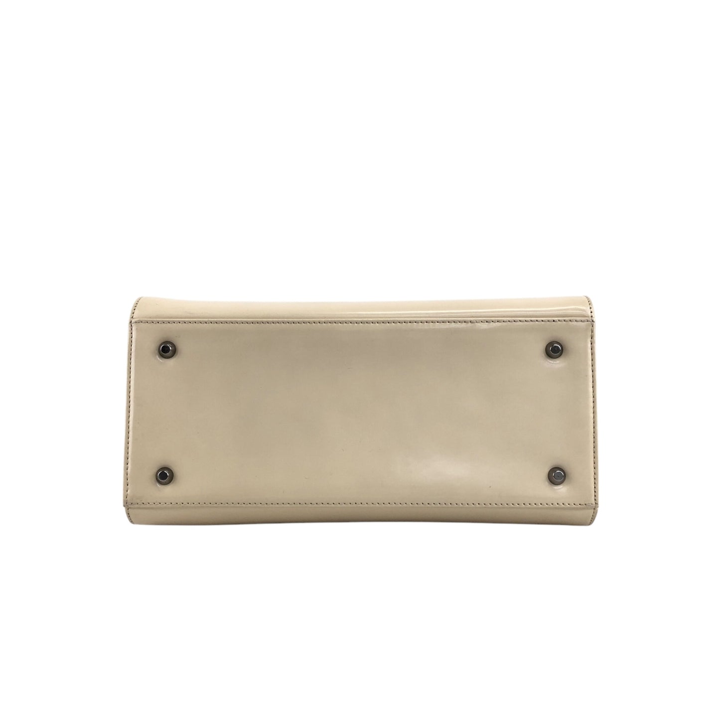 Christian Dior Lady Dior Logo Embossed Handbag Beige Vintage rnt3g4