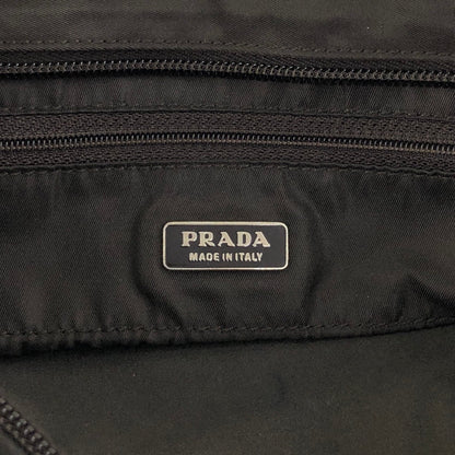 PRADA Tessuto Triangle Logo Handbag Brown Vintage 8wyzby