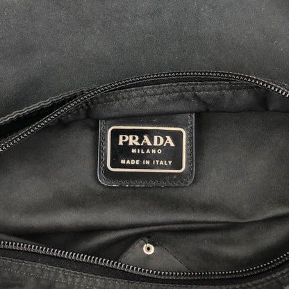 PRADA Tessuto Triangle Logo Shoulder bag Black Vintage cgen7x