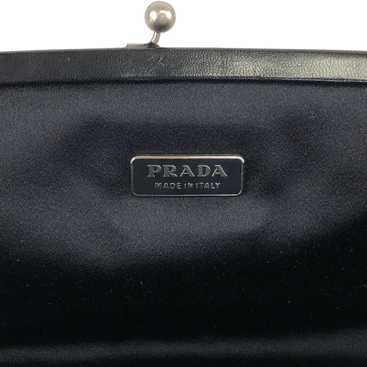 PRADA Tessuto Triangle Logo Small Handbag Black Vintage mygrbb