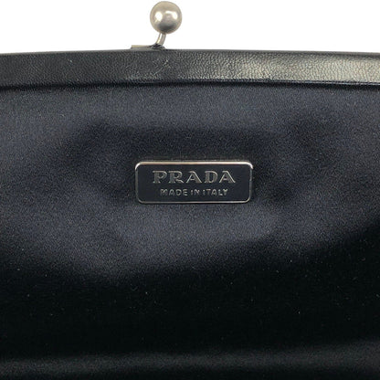 PRADA Tessuto Triangle Logo Small Handbag Black Vintage mygrbb
