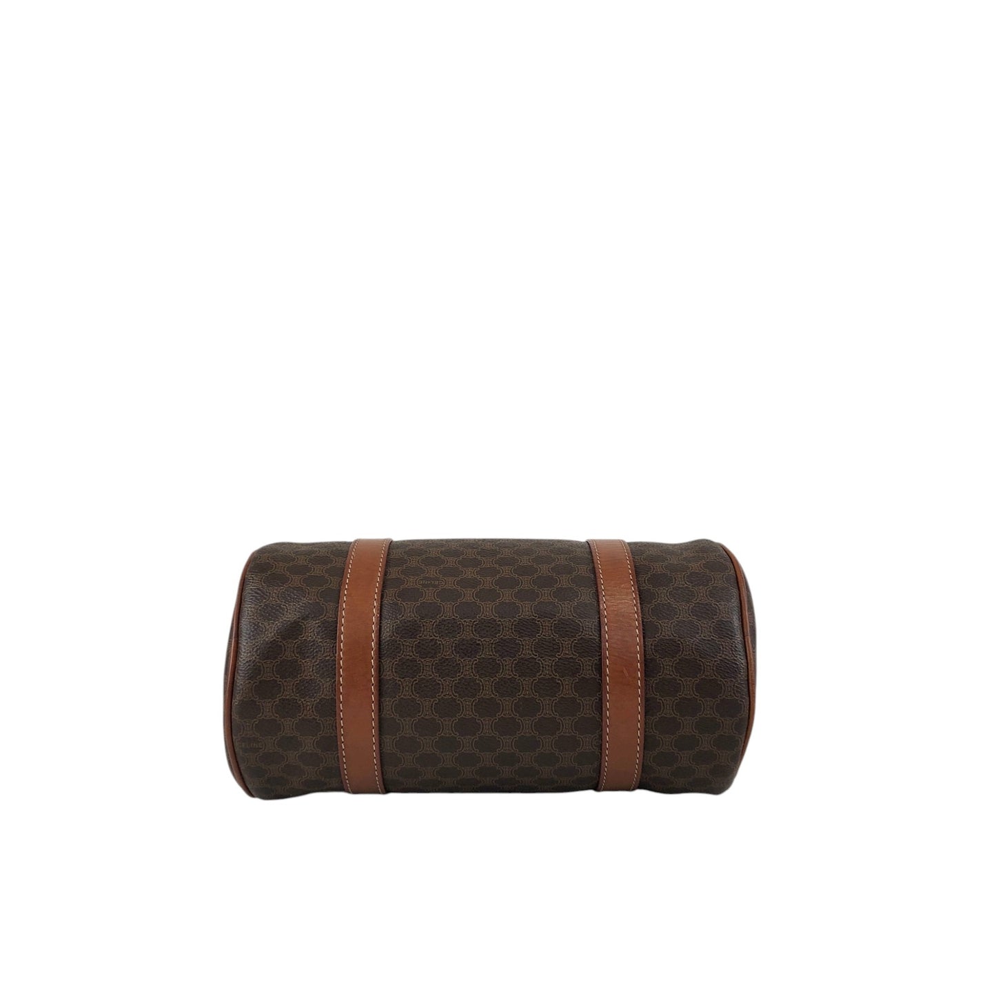 CELINE Macadam Blason Handbag Brown Vintage stij7h