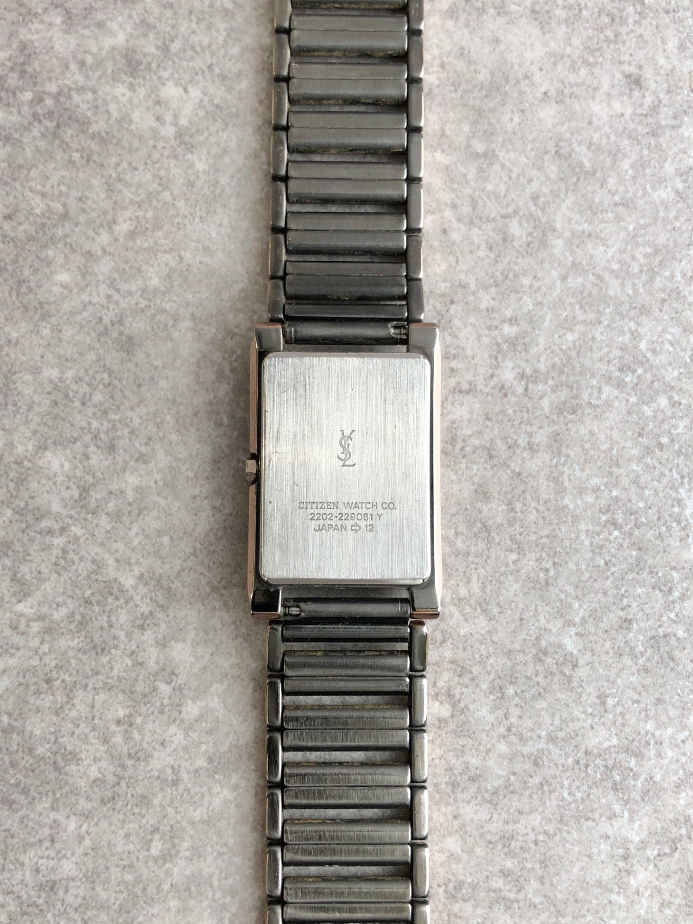 Yves Saint Laurent Quartz Watch Silver 2202-229061 Vintage 4rbv4z