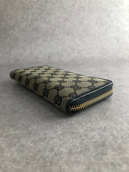 GUCCI GG Canvas Long Wallet Brown 268917 Vintage zh82g5