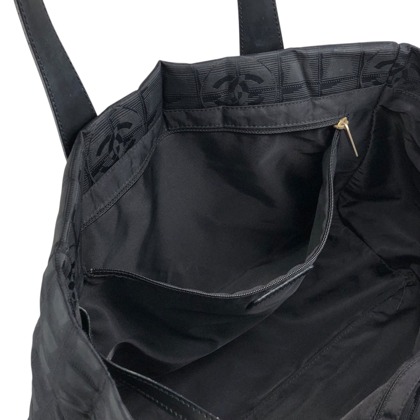 CHANEL New Travel Line Totebag Black Vintage 37n7zy