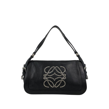 LOEWE Anagram Shoulder bag Black Vintage 8s3xv4