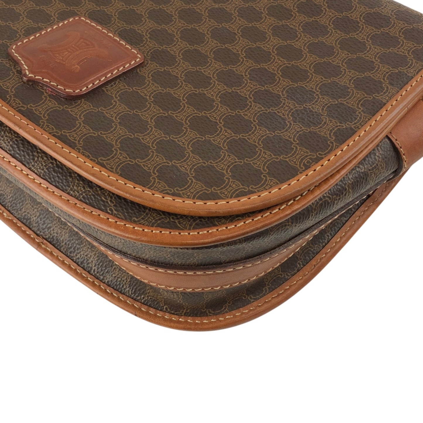 CELINE Macadam Blason Shoulder bag Brown Vintage u4f8bi