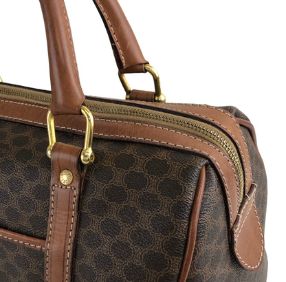 CELINE Macadam Blason Handbag Boston bag Brown Vintage w8k28k