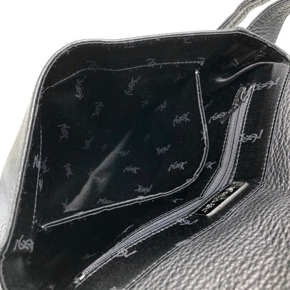 Yves Saint Laurent Logo  Shoulder bag Black Vintage ex2z8n