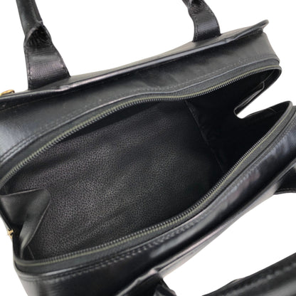 CELINE Circle Logo Handbag Boston bag Black Vintage sb46fs