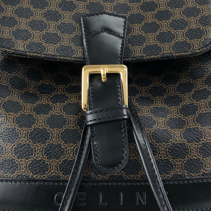 CELINE Macadam Logo Backpack Black Vintage ed4nn3