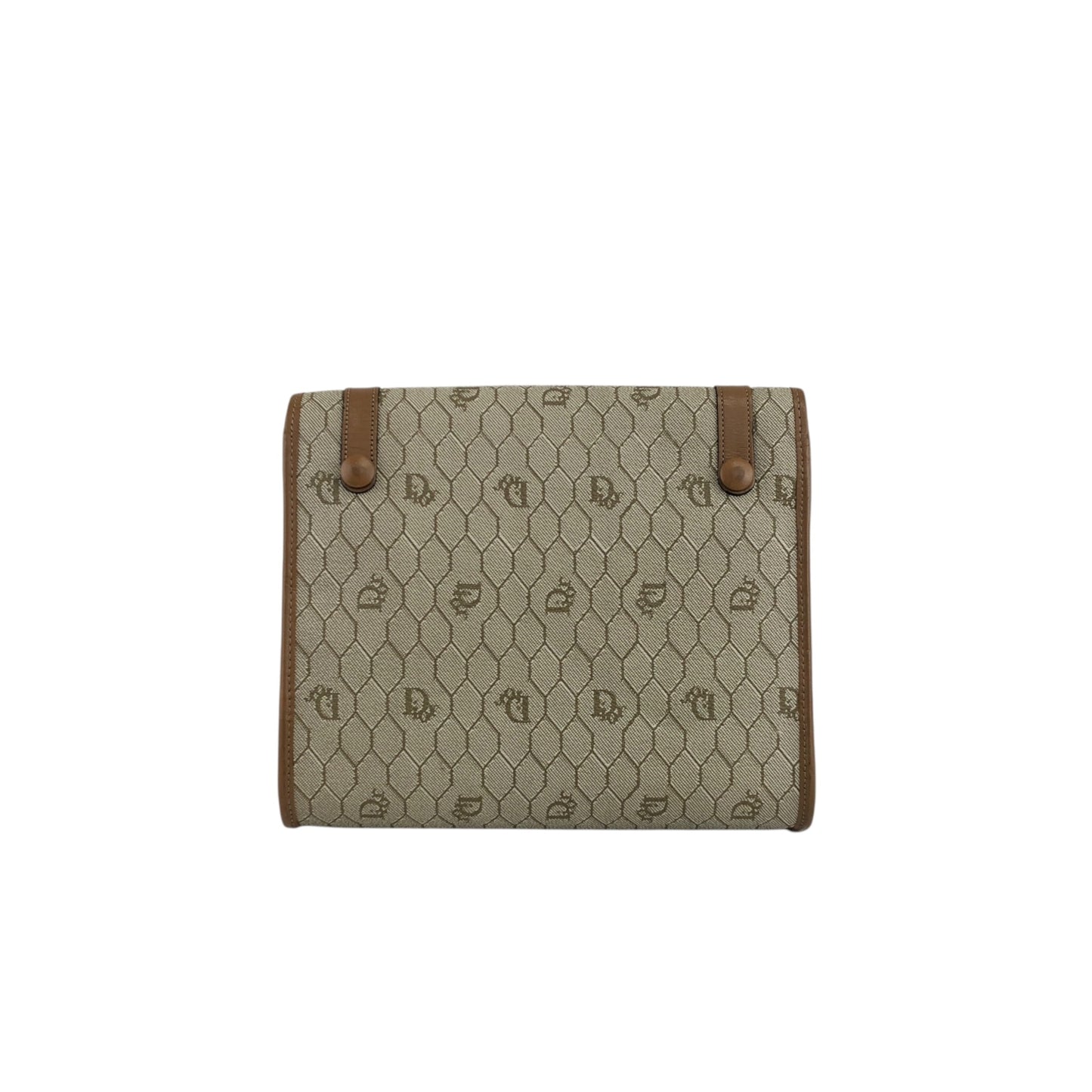 Christian Dior Honeycomb Pattern Shoulder bag Beige Vintage ygh7tx