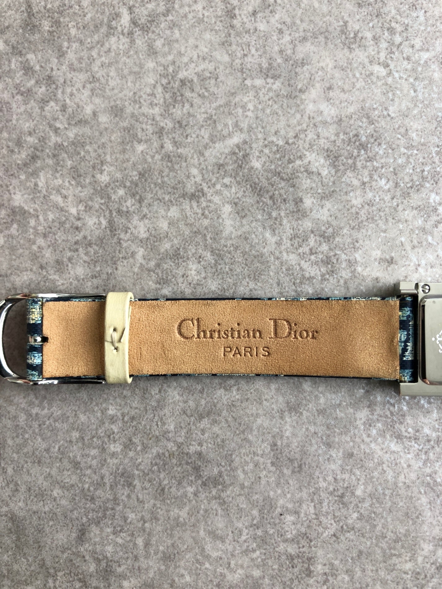 Christian Dior Trotter Quartz Watch Blue D78-109 Vintage j83yk7
