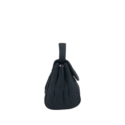 Christian Dior Cannage Logo Charm Small Handbag Dark Navy Vintage hsi65g