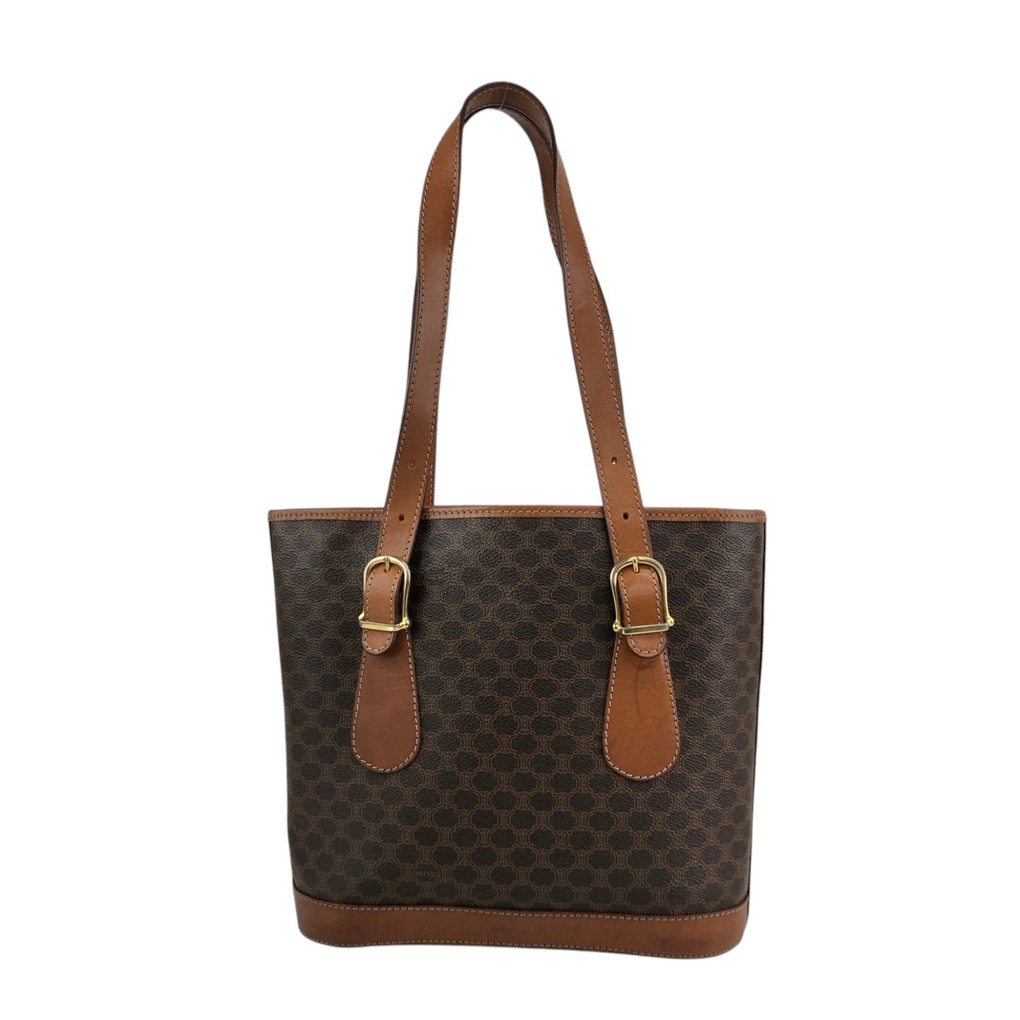 CELINE Macadam Blason Handbag Totebag Brown Vintage kyi4km