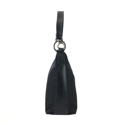 PRADA Triangle Logo Nylon Handbag Hobobag Black Vintage rd8vmt