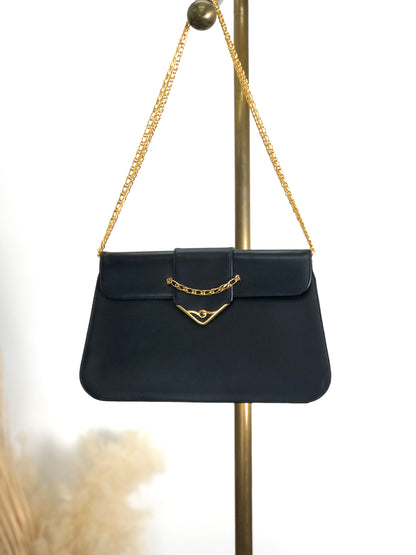 Cartier Chain Shoulder bag Navy Vintage s7zk4c