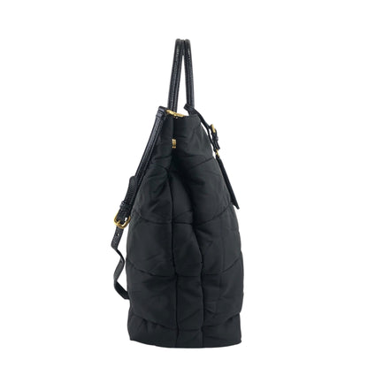 PRADA Triangle Logo Two-way Handbag Shoulder bag Black Vintage gj4fbh