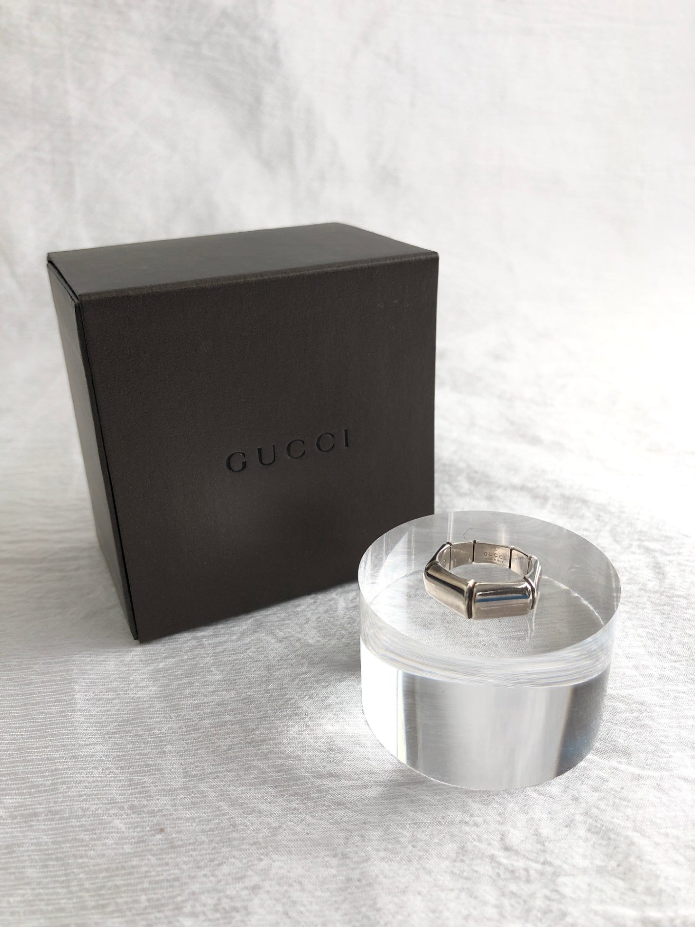 GUCCI Bamboo Ring Silver 925SILVER Vintage tsaeu6