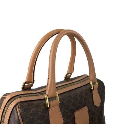 CELINE Macadam Blason Two-way Small Boston bag Shoulder bag Brown Vintage bxb7p7