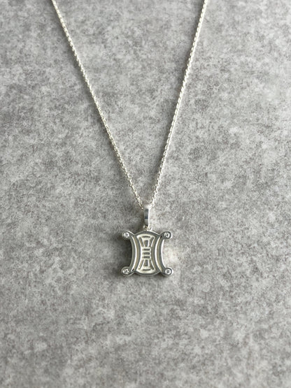 CELINE Triomphe SILVER925 Necklace Silver Vintage z3m68b