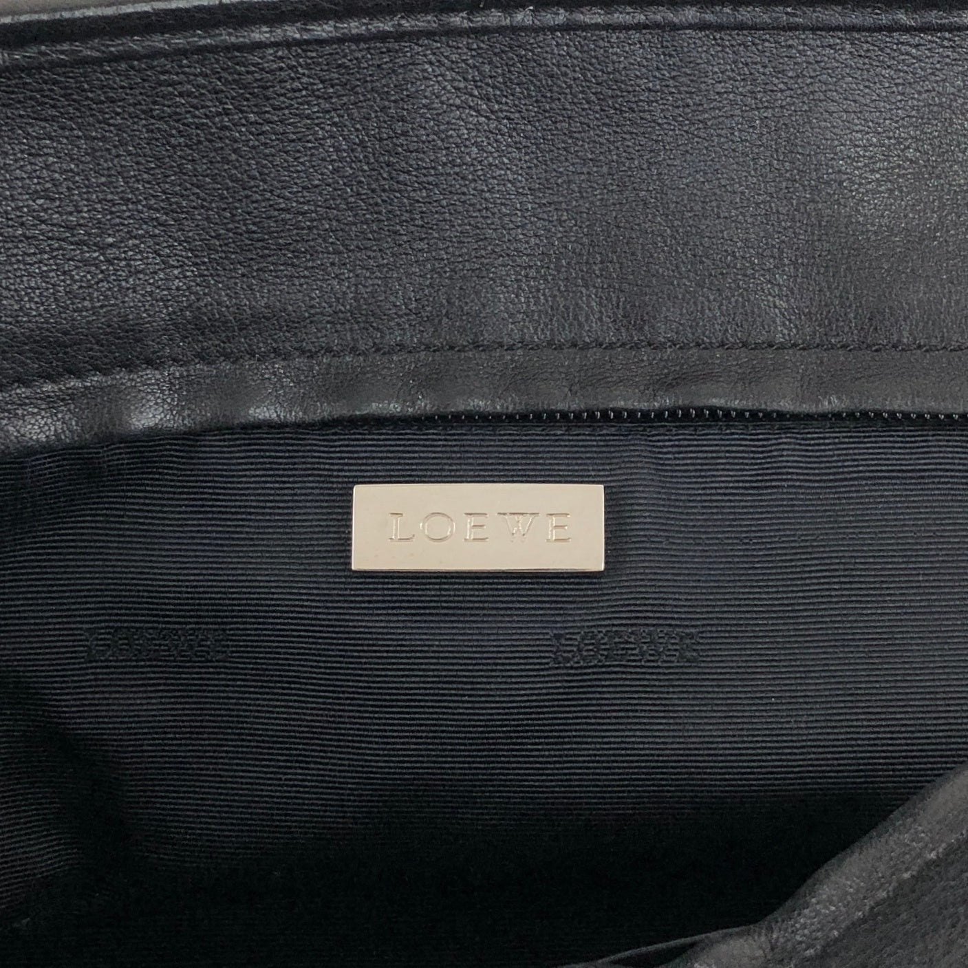 LOEWE Amazona36 Anagram Small Boston bag Handbag Black Vintage gc7zrx
