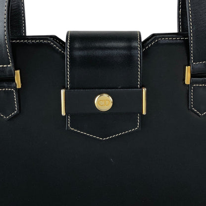 Christian Dior Logo Handbag Dark Navy Vintage undgi8
