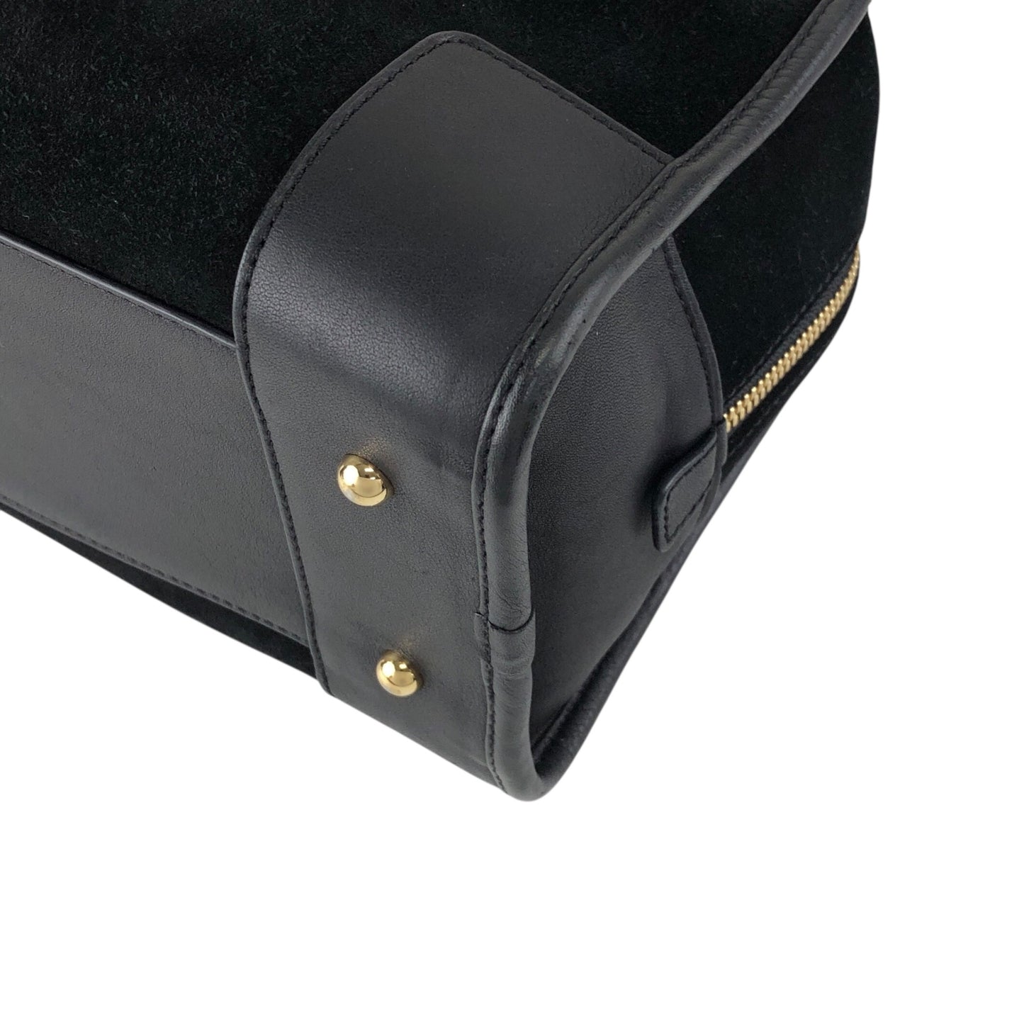 LOEWE Amazona28 Anagram Small Boston bag Handbag Black Vintage hf8cwp