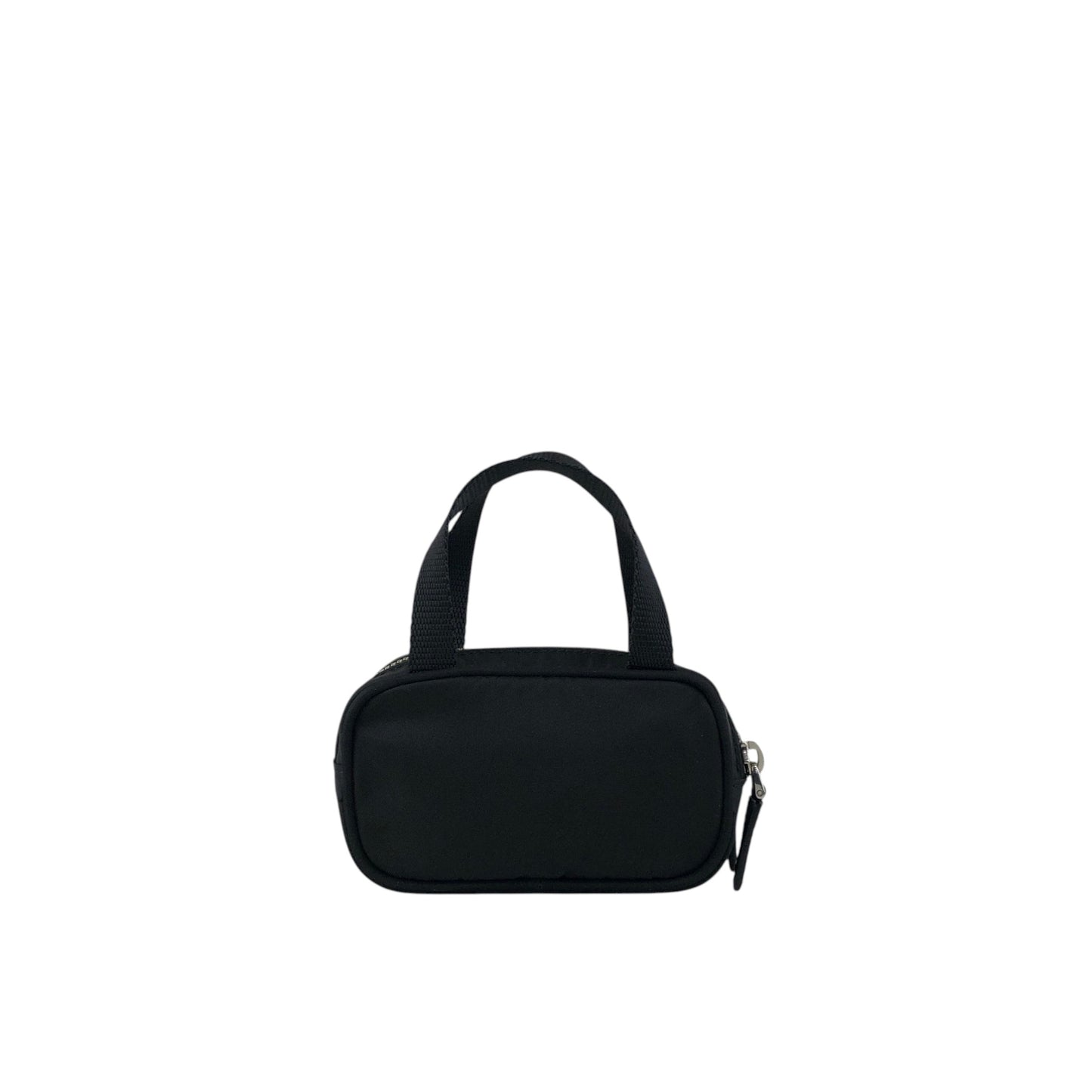 PRADA Tessuto Triangle Logo Small Handbag Pouch Black 1N1346 Vintage ntidxe