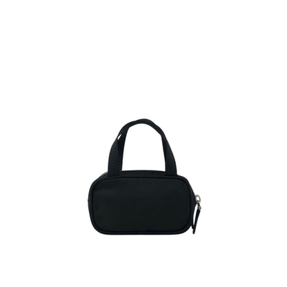 PRADA Tessuto Triangle Logo Small Handbag Pouch Black 1N1346 Vintage ntidxe