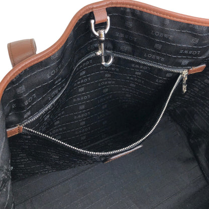 LOEWE Logo Embossed Totebag Brown Vintage 6rmryp