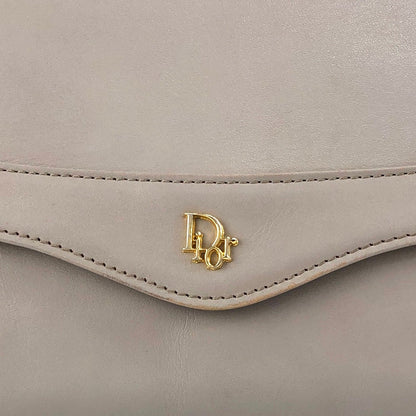 Christian Dior Logo Chain Shoulder bag Gray Vintage kynndd