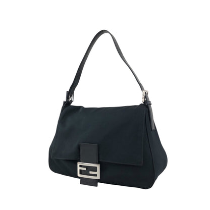 FENDI Logo Shoulder bag Black Vintage vvvemn