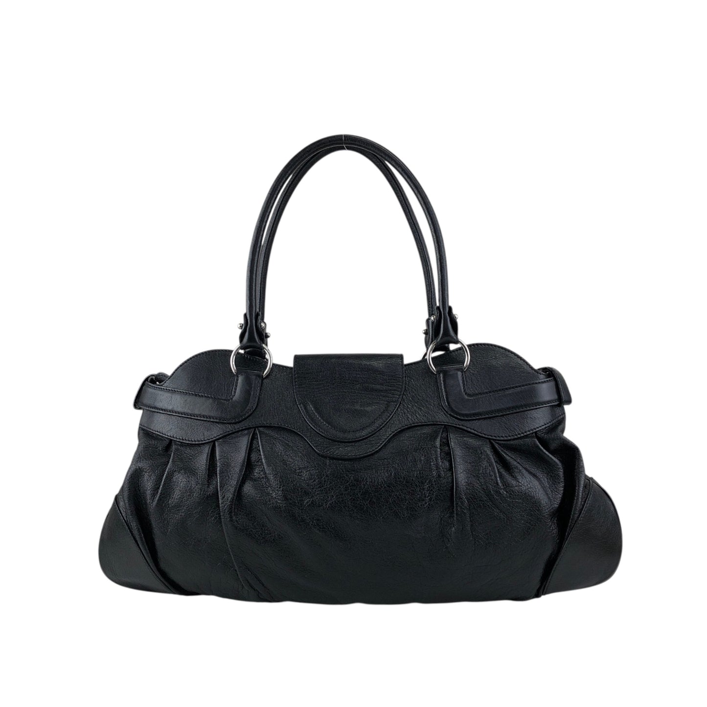 Salvatore Ferragamo Gancini Handbag Black Vintage 5aexwa