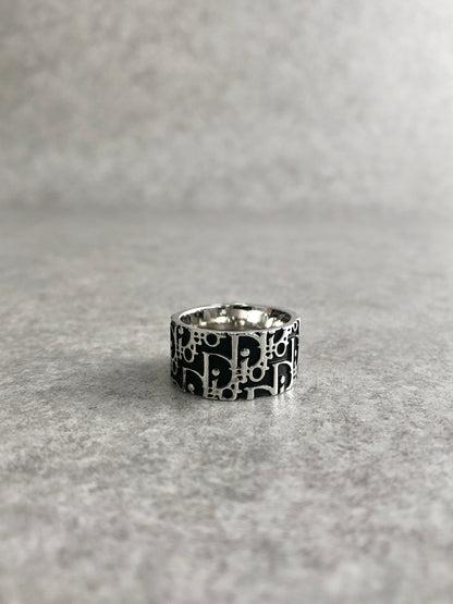 Christian Dior Trotter Ring Black Vintage 25jy2b