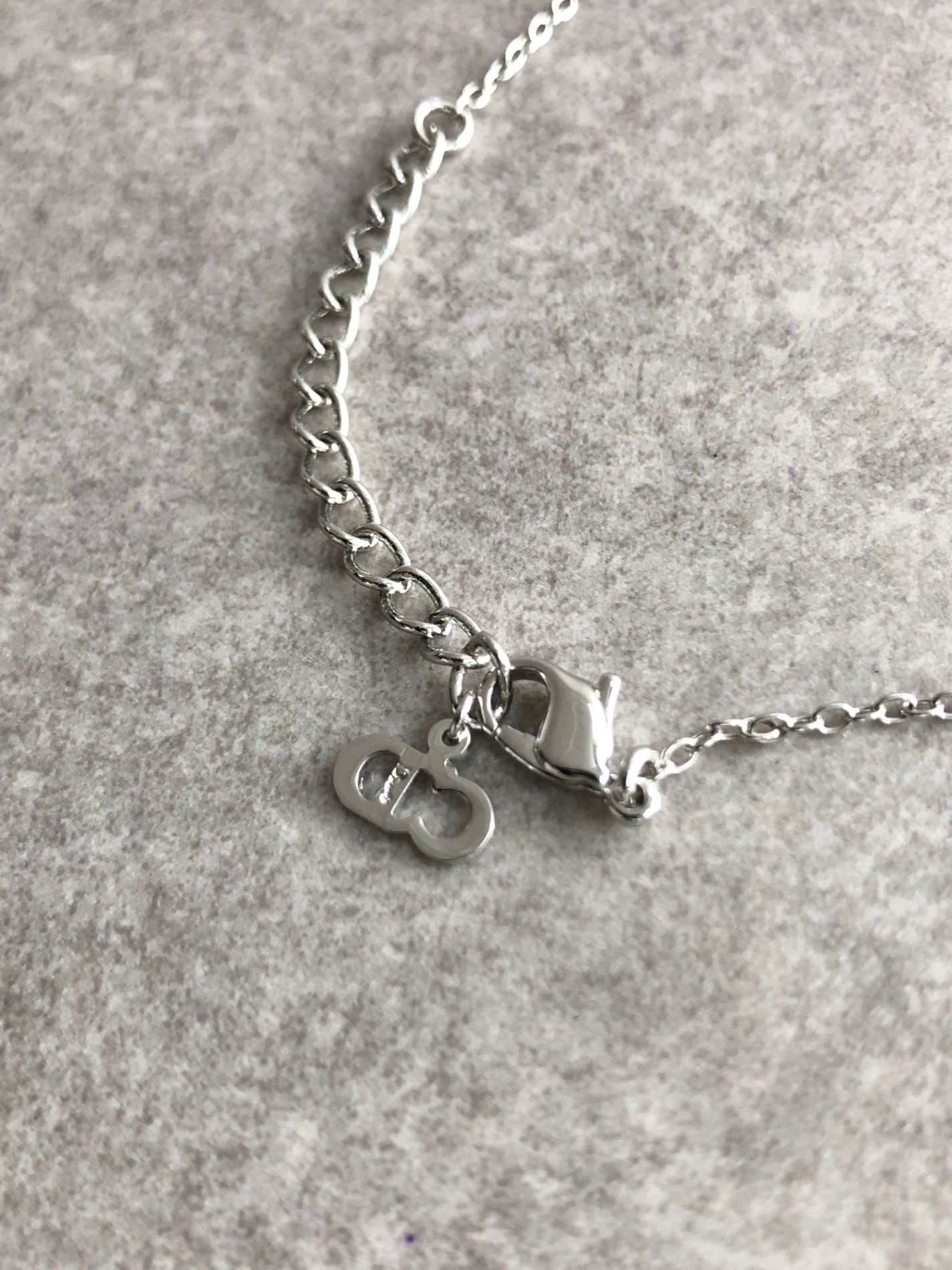 Christian Dior Heart Motif Necklace Silver Vintage 3ecimw