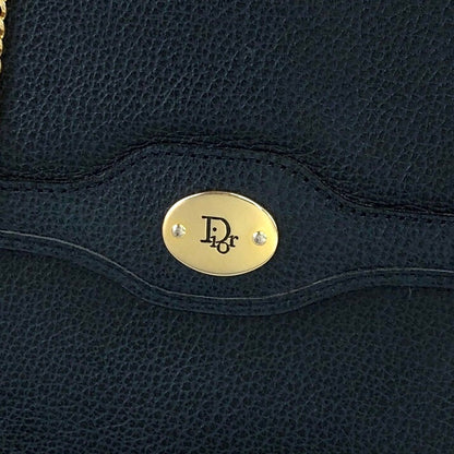 Christian Dior Chain Shoulder bag Navy Vintage 6bs87e