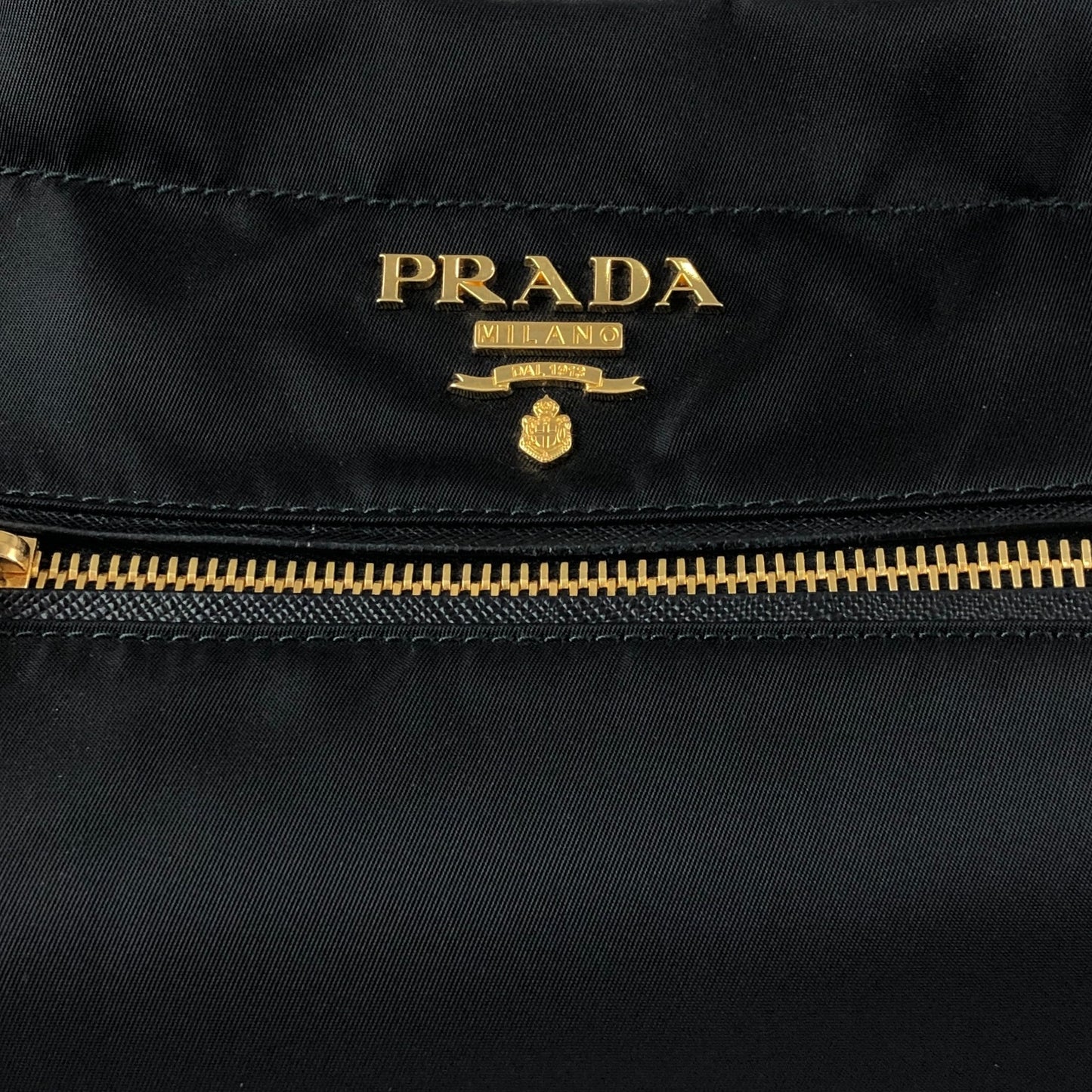 PRADA Logo Two-way Small Boston bag Shoulder bag Black Vintage 453265