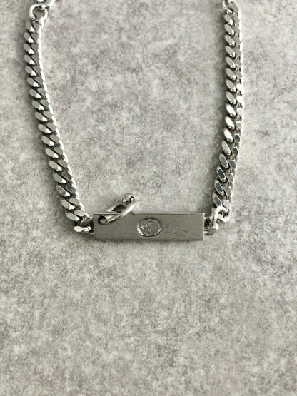 Christian Dior Logo Motif Bracelet Silver Vintage mmj7ua