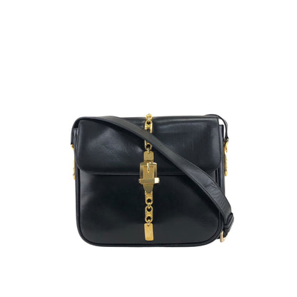 CELINE Blason Shoulder bag Black Vintage pjta3r