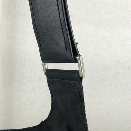 PRADA Tessuto Triangle Logo Shoulder bag Black Vintage h7a6s3