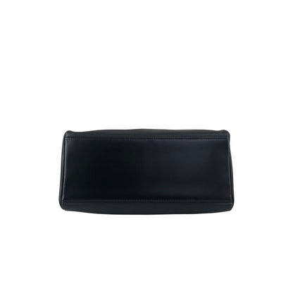 LOEWE Logo Embossed Shoulder bag Black Vintage ni55eb