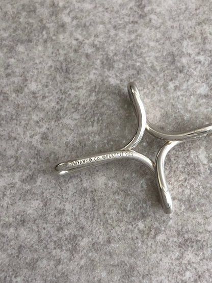 Tiffany & Co. Cross Motif SILVER925 Necklace Silver Vintage 57zzaz
