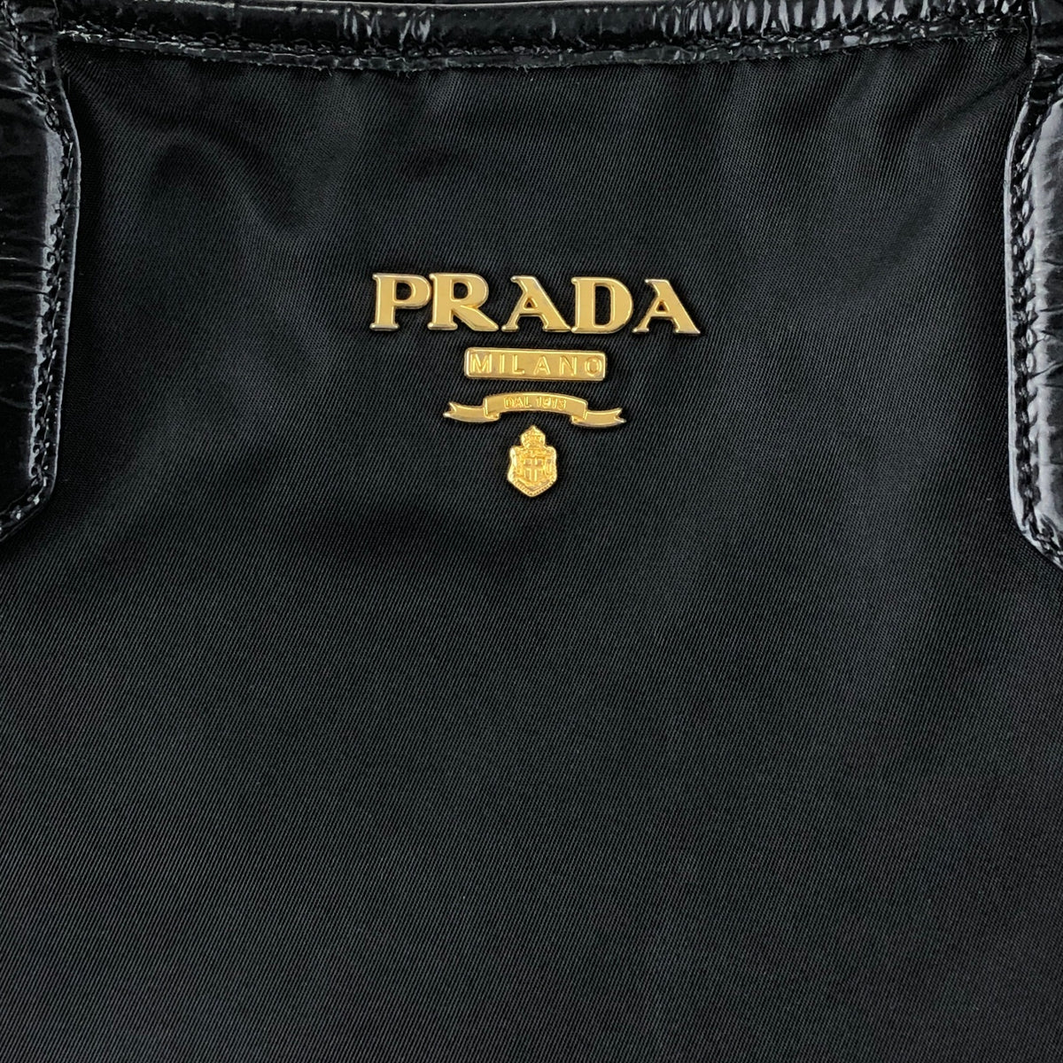 PRADA Logo Totebag Black Vintage 3h573h