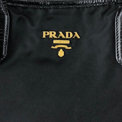 PRADA Logo Totebag Black Vintage 3h573h