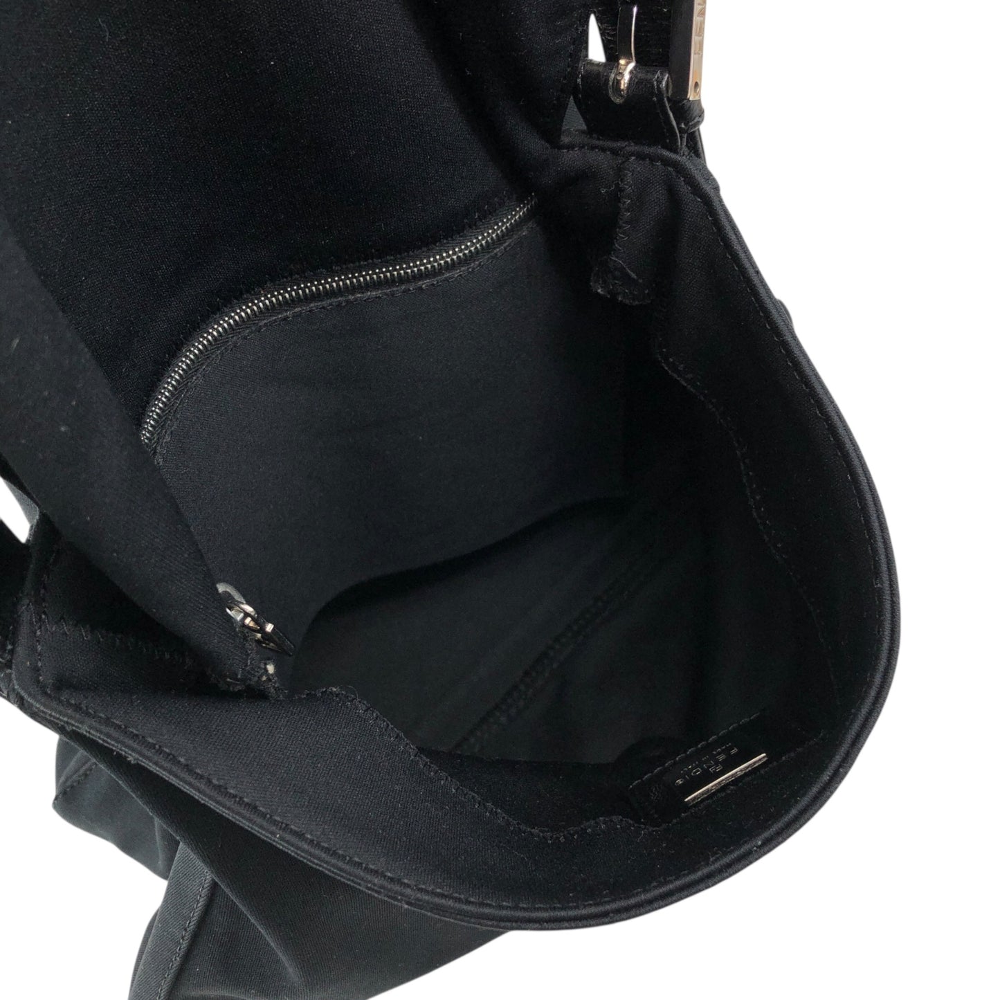 FENDI Logo Shoulder bag Black Vintage vvvemn