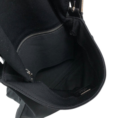 FENDI Logo Shoulder bag Black Vintage vvvemn