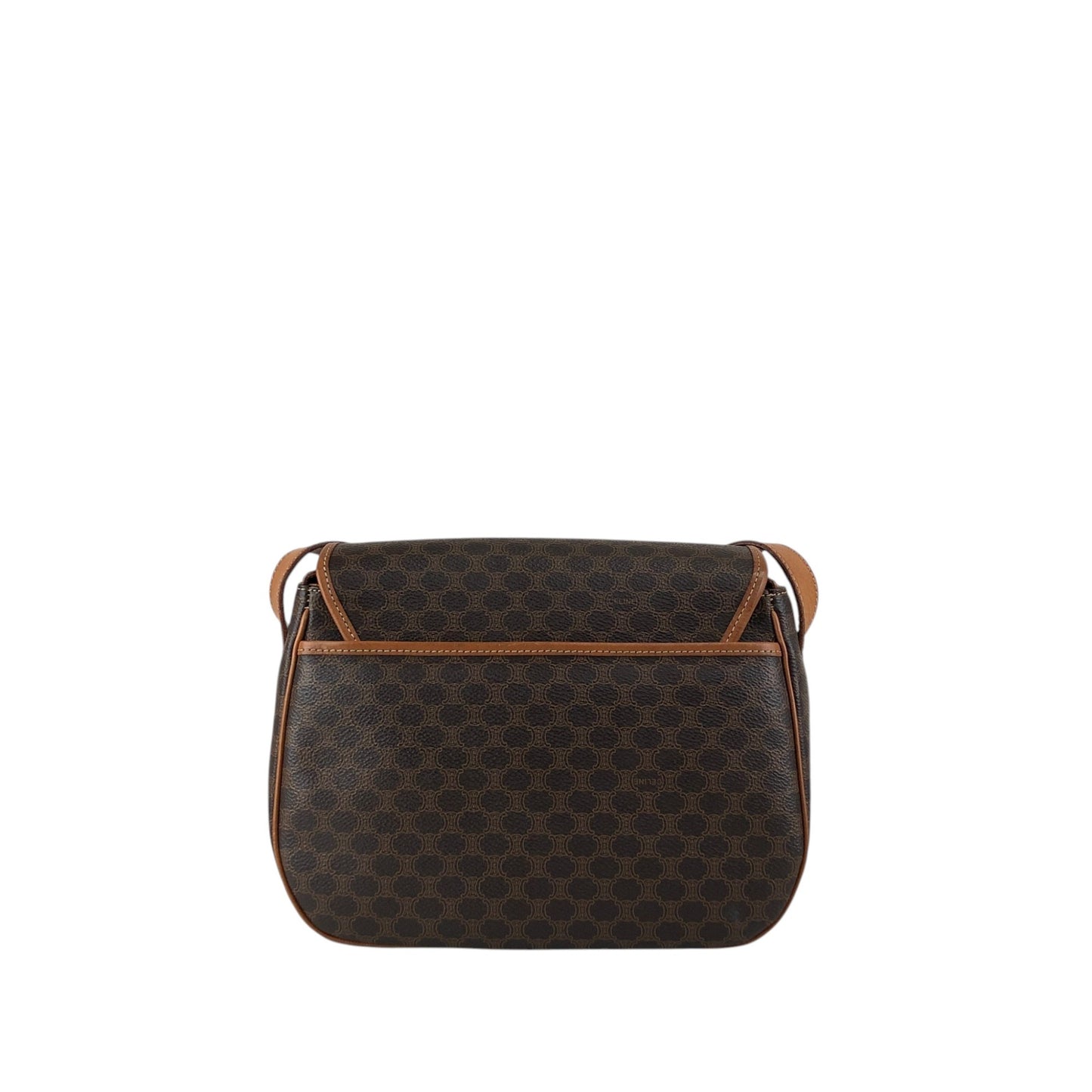 CELINE Macadam Blason Shoulder bag Brown Vintage t248x8